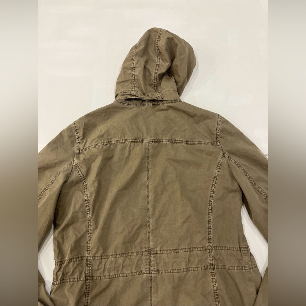 SOLD Levi's Army Jacket Womens M Green Hooded Field Chore Military Utility Coat - Picture 16 of 16